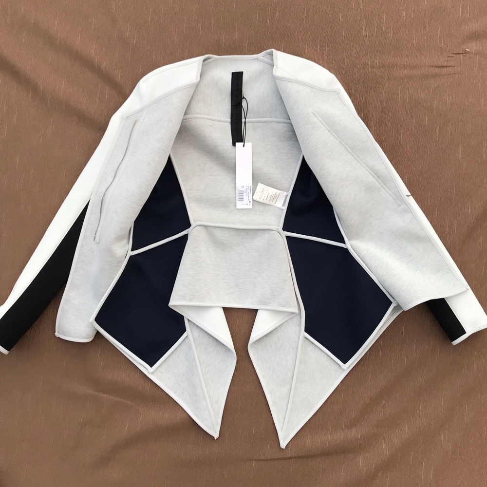 Gareth Pugh white black neoprene jacket 4 6 RARE - Picture 4 of 8